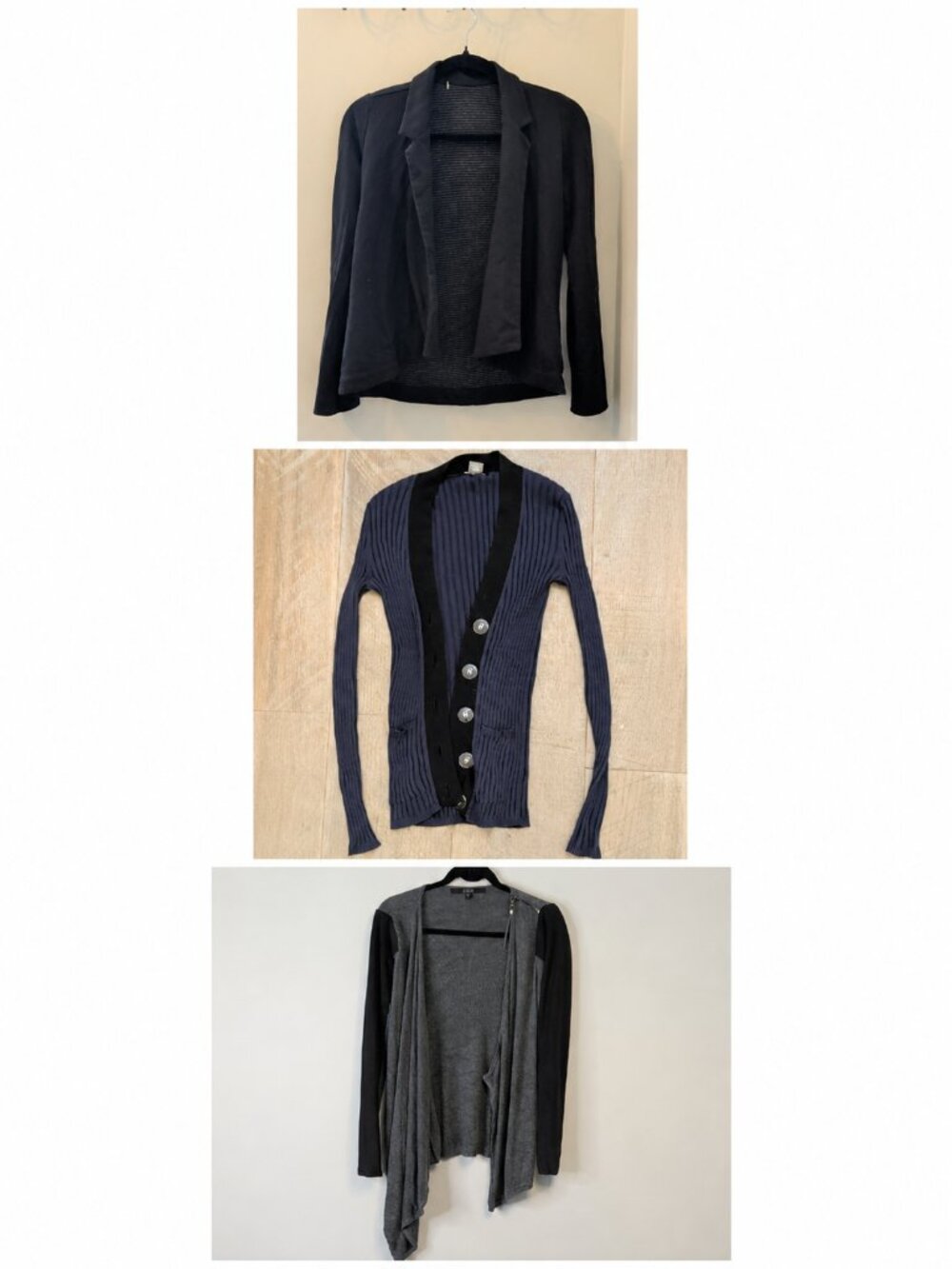 3-Cardigan Workwear Bundle Size XS - Costa Blanca, Ann Taylor, GUESS